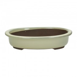 Vaso 34 cm ovale crema