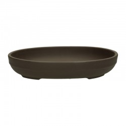 Set 2 Vasi 33 cm ovale marrone